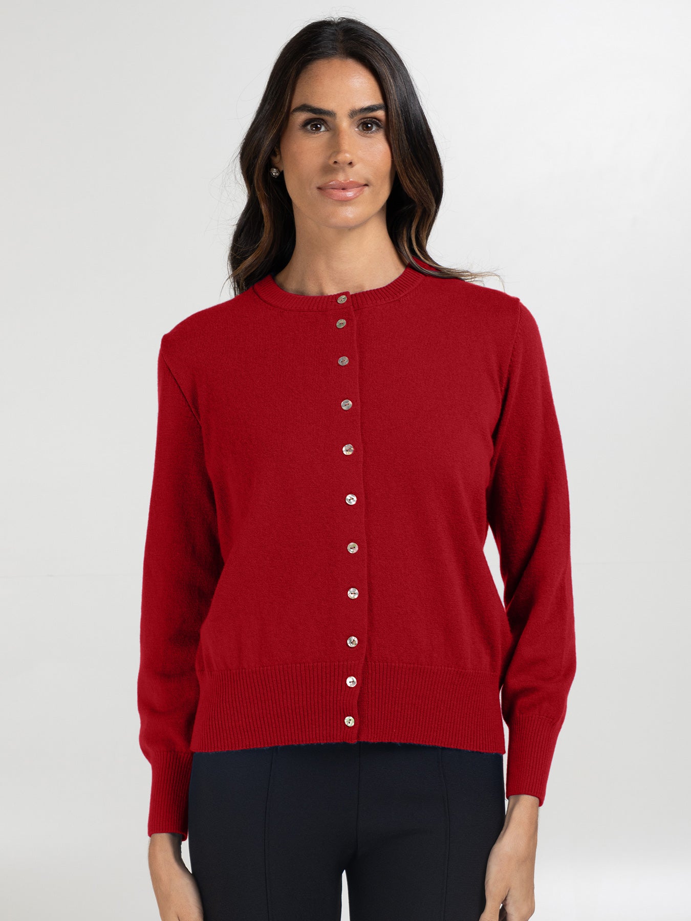 Cardigan com Botões Cashmere e Lã Merino – Bonneterie Tricot