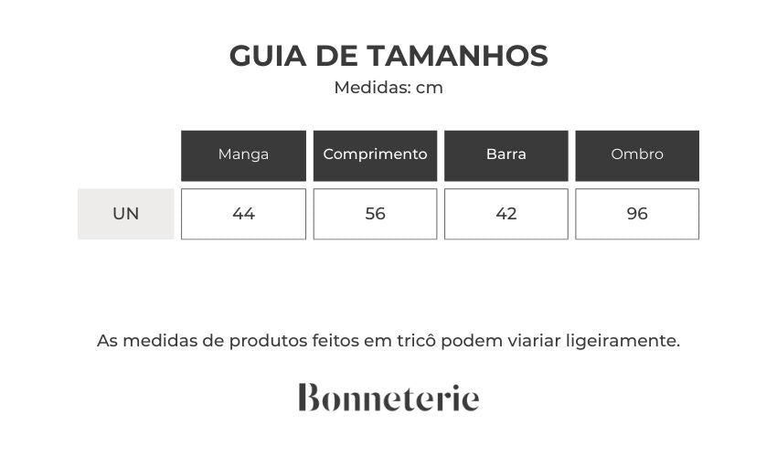 Tabela de medidas