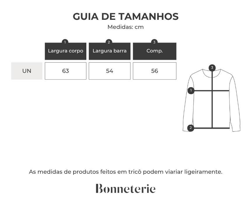 Tabela de medidas