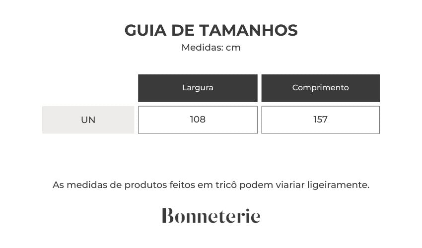 Tabela de medidas