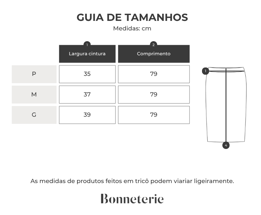 Tabela de medidas