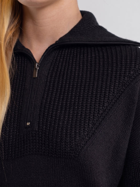 Blusa Manga Longa Com Zíper Alpaca