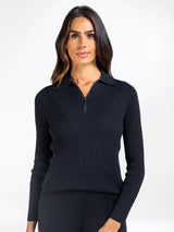 Blusa Manga Longa com Zíper 100% Algodão Pima