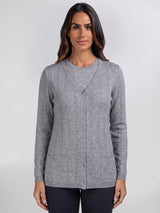 Cardigan Alongado Tranças Viscose