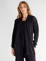 Cardigan Texturizado Losangos Algodão